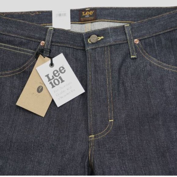 Lee 101Z W30 L34 Men's Jeans 13 3/4oz Japanese Selvedge Made in Italy Sanforized - Picture 2 of 16